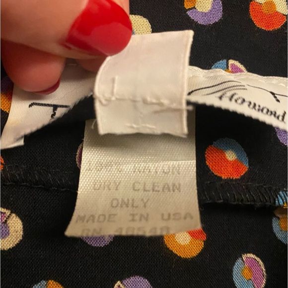 Vintage 80s Tareti by Howard Lei Colorful Polka Dot Zig Zag Blazer Jumpsuit - Picture 16 of 16